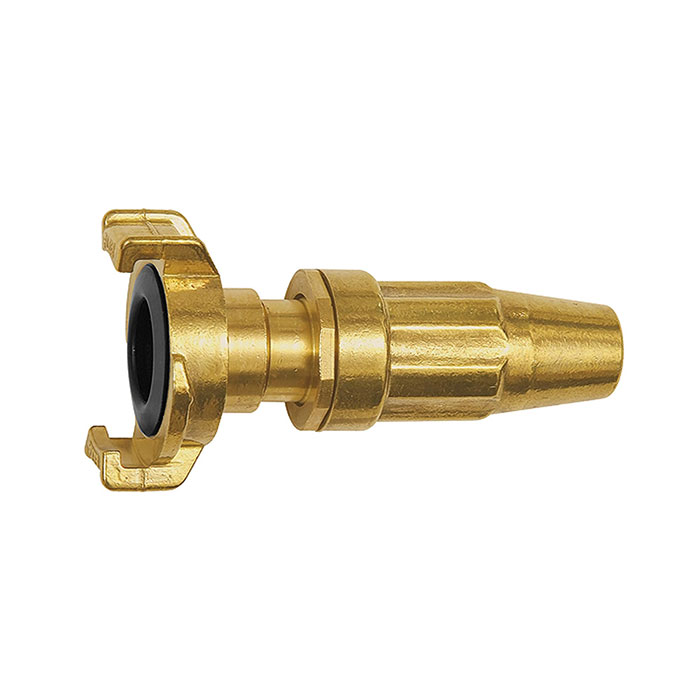 GEKA spray nozzle with coupling connector, bright brass, DN 13