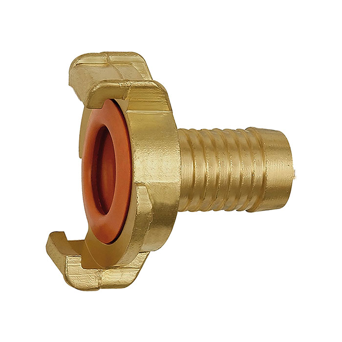 GEKA hose piece, rigid, Potable water, bright brass, I.D. 25