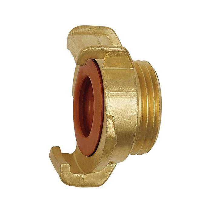 GEKA hose piece, rigid, Potable water, bright brass, G 3/8 o.