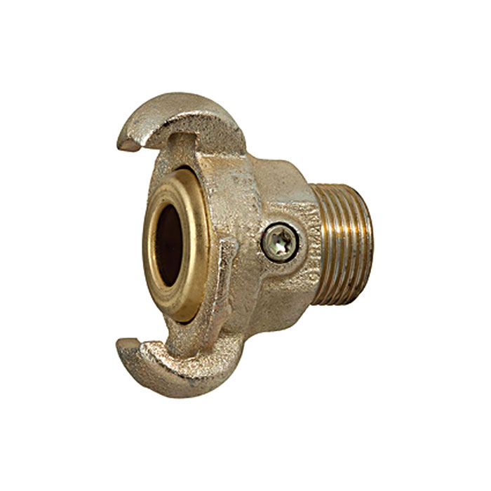 Jaw coupling with exterior thread, G 3/4, with brass seal