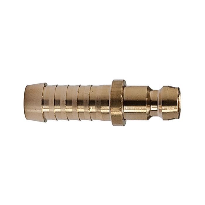 Tempered plug-on connector DN 6, Brass, Hose connection 9 mm