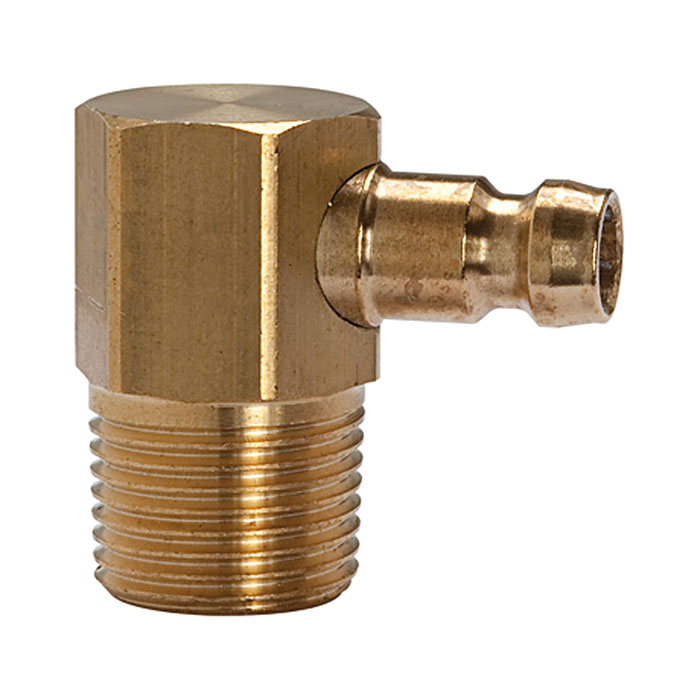 Tempered plug-in nipple DN 6, 90°, Exterior thread, M10x1