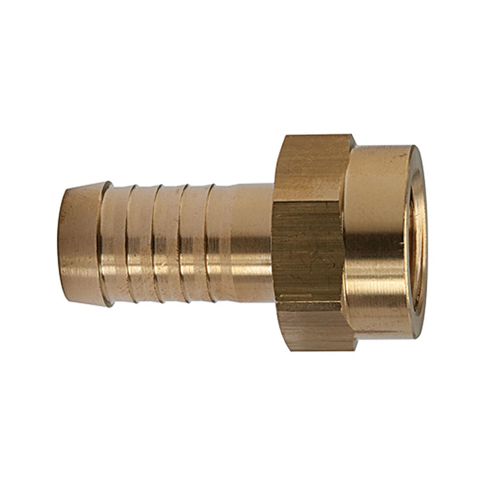 Screw-on connector, Brass, M14x1.5 IT, Hose connection 9 mm