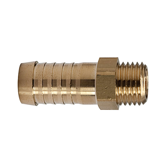 Screw-in connector, Brass, M8x0.75 ET, Hose connection 9 mm