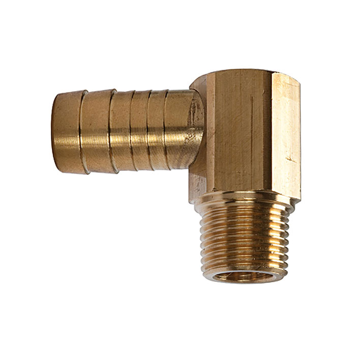 Angled threaded connector 90°, M8x0.75 ET tapered, Hose 9 mm