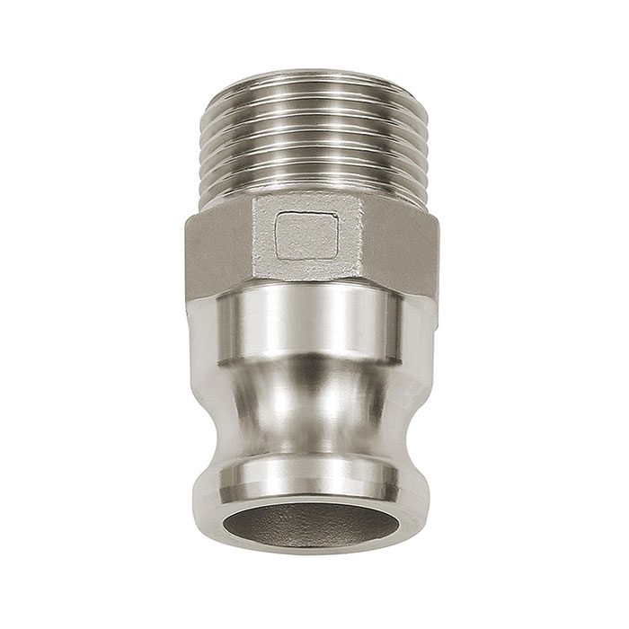 Kamlok quick-connect plug, Exterior thread, F type, Alu, R 3/4