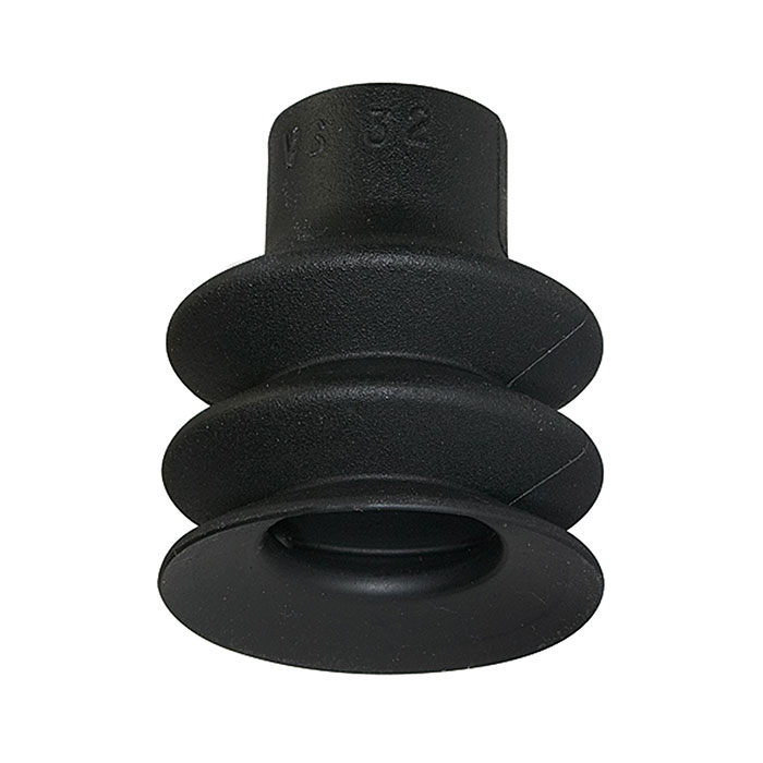 Bellows suction cup, Round 2.5 folds, Material NBR, »FG« Ø 9 mm