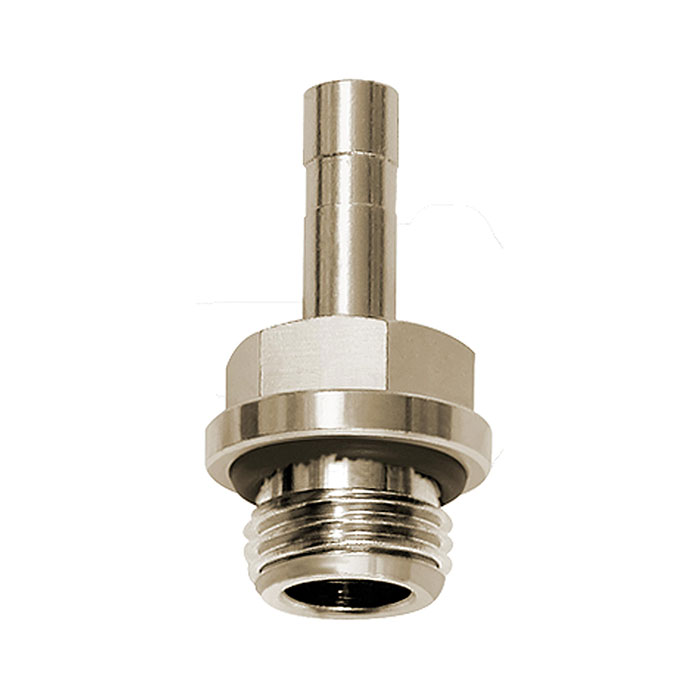 Thread plug nipple »click-clock« M5 o., for hose exterior Ø 5