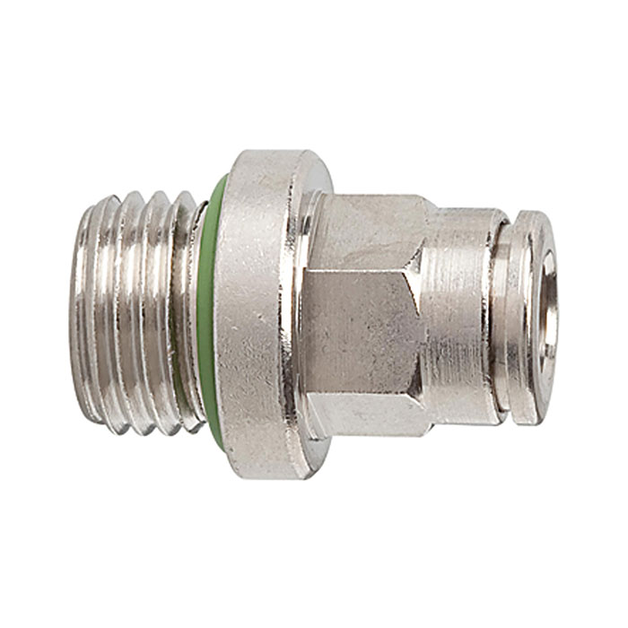 Straight push-in fitting »metallica« M5 o., hose exterior Ø 4