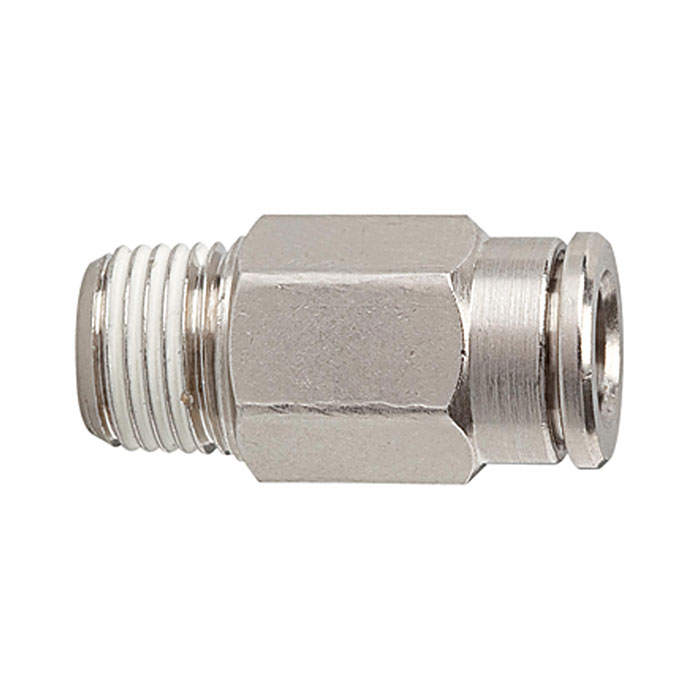 Straight push-in fitting »metallica« R 1/8 o., hose exterior Ø 4