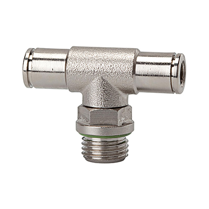 Push-in T-fitting »metallica« rotating, G 1/8 o., hose ext. Ø 4