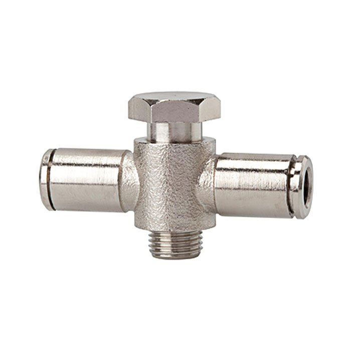 Push-in T-fitting »metallica« rotating, G 1/8 o.,hose exterior Ø4