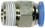 Straight push-in fitting »Blue Series«, R 1/8 o., hose ext. Ø 4