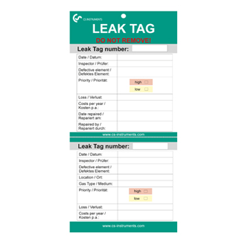 CS INSTRUMENTS 500 Leak Tags