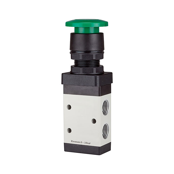 3/2-way valve manual »M3« Palm button, NC, monostable, G 1/8