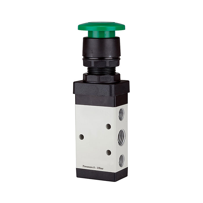 5/2-way valve, manual »M5« Palm button, monostable, G 1/8