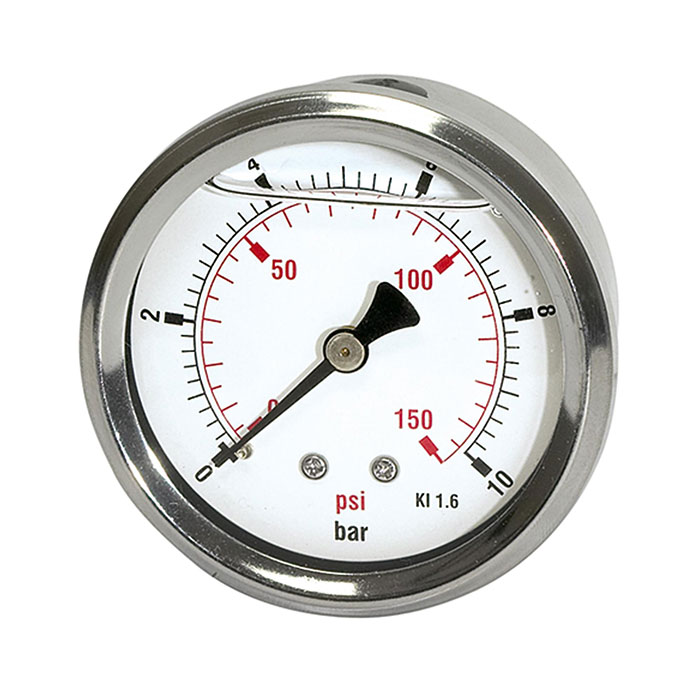 Glycerine pressure gauge »pressure line« G 1/4, 0-2.5 bar/36 psi