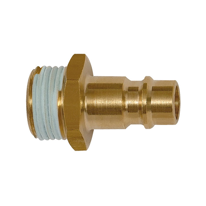 Nipple, I.D. 7.2 - 7.8, bright brass, G 1/4 ET, Thread coating