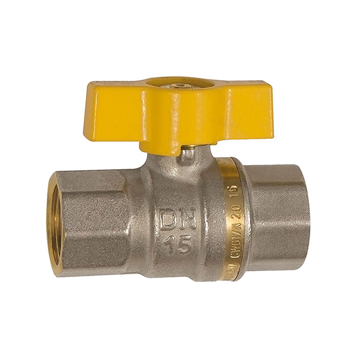 Ball valve EN 331, DVGW, Butterfly handle, IT/IT, Rp 1/2