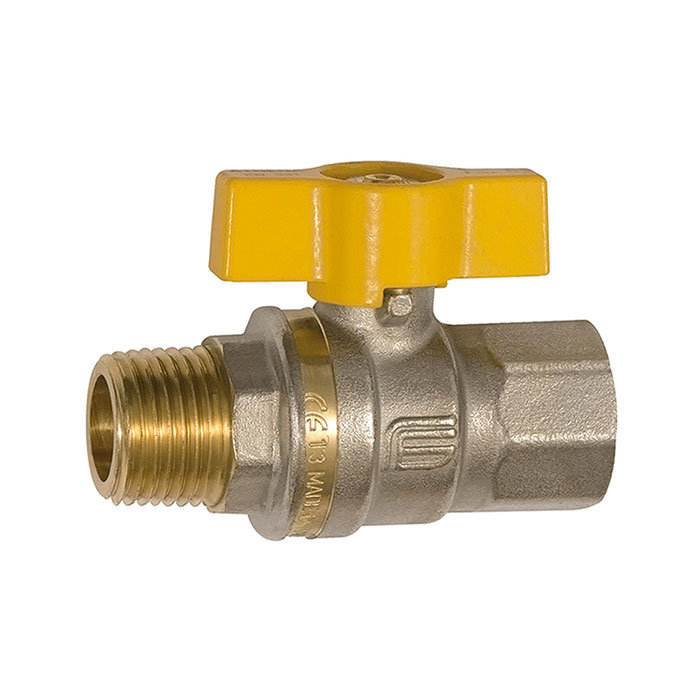 Ball valve EN 331, DVGW, Butterfly handle, IT/ET, Rp/R 3/8