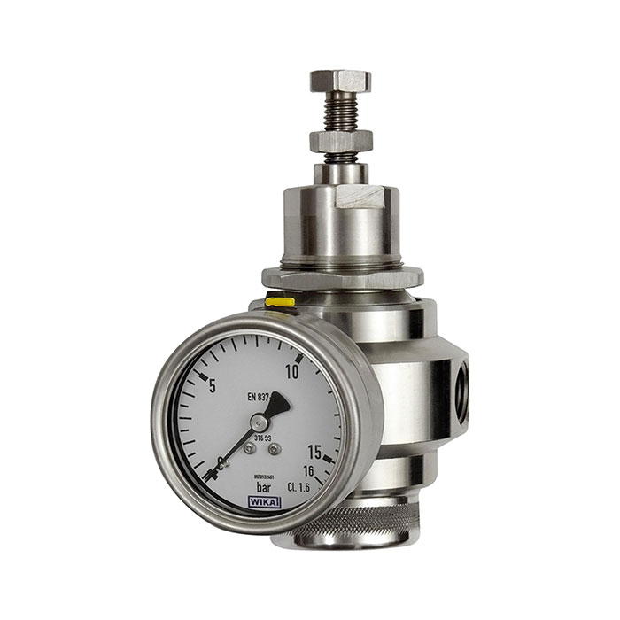 Stainless steel pressure regulator, 1.4401, G 3/8, 0.4 - 4.0 bar