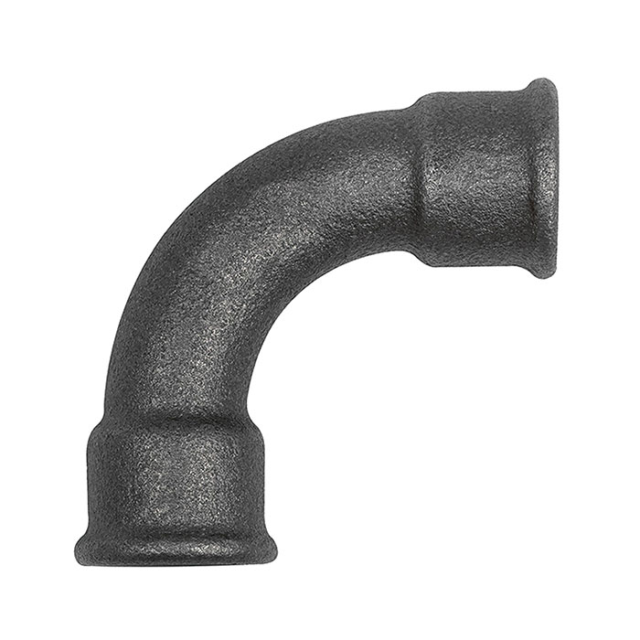 Elbow 2 90° long Rp 1/4 IT,Rp 1/4 IT,black malleable iron fitting