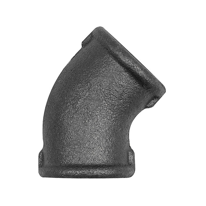 Bracket 120, 45°, Rp 2 IT, Rp 2 IT, black malleable iron fitting