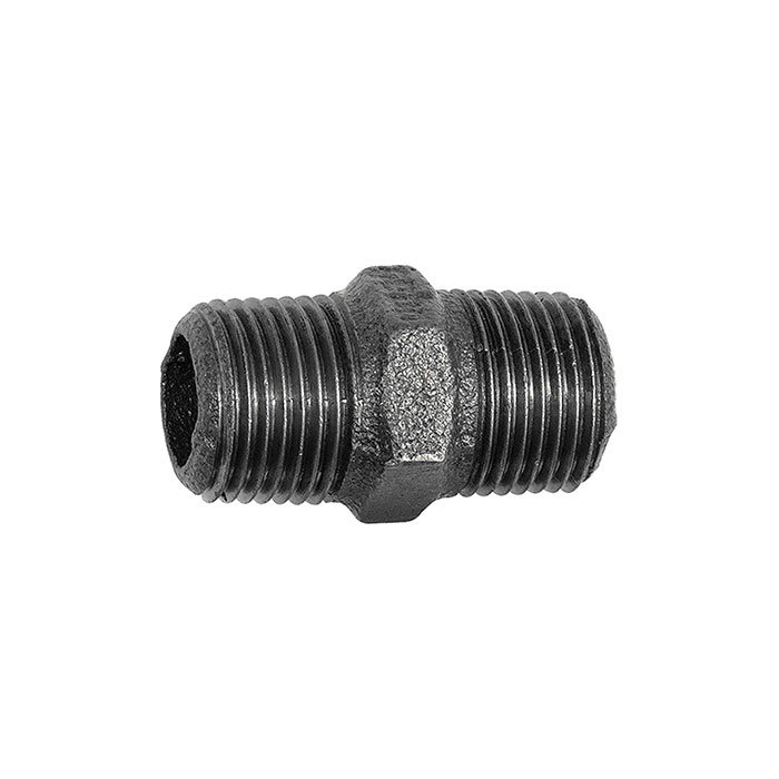 Double threaded nipple 280 ET/ET R 1 black malleable iron fitting