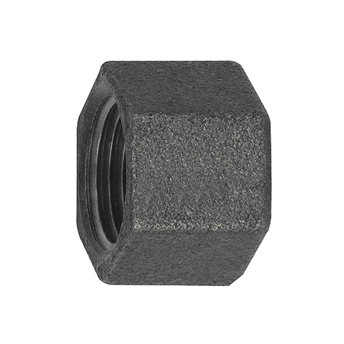 Cap 300, IT, Rp 1 1/4 black malleable iron fitting