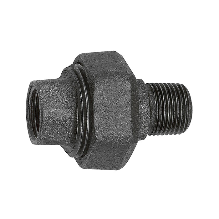 Fitting 331 flat sealingR 1/2,Rp 1/2 black malleable iron fitting