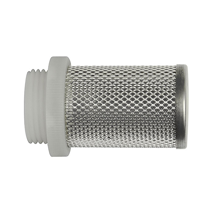 Strainer for check valves, G 1/2, Stainless steel 1.4301/Plastic