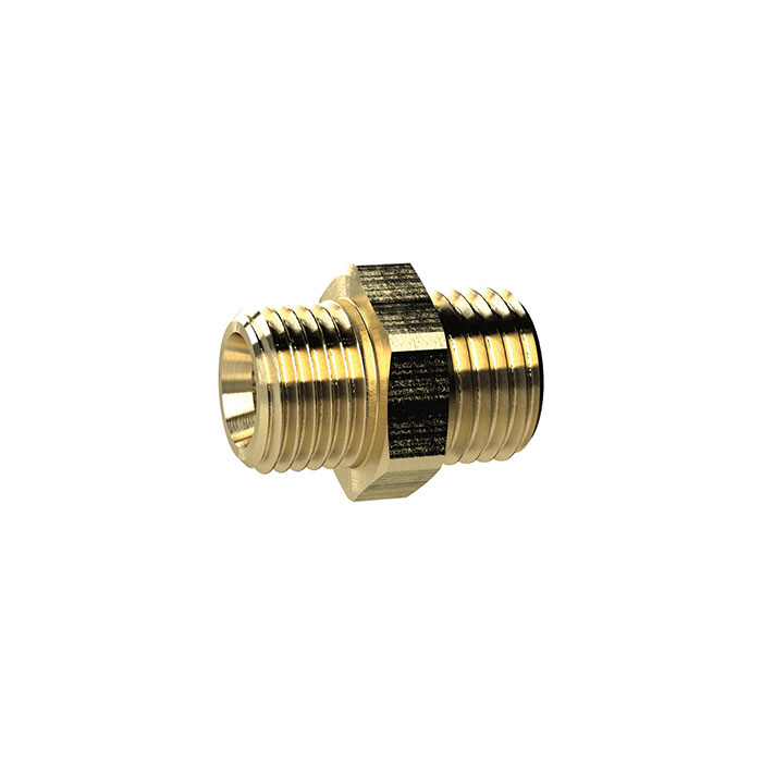 Double threaded nipple, M3 o., M3 o., AF 5, Brass