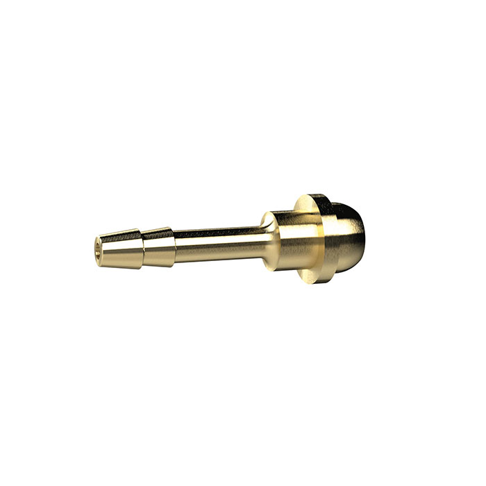 Hose sleeve, ball nipple, for hose I.D. 4, Brass