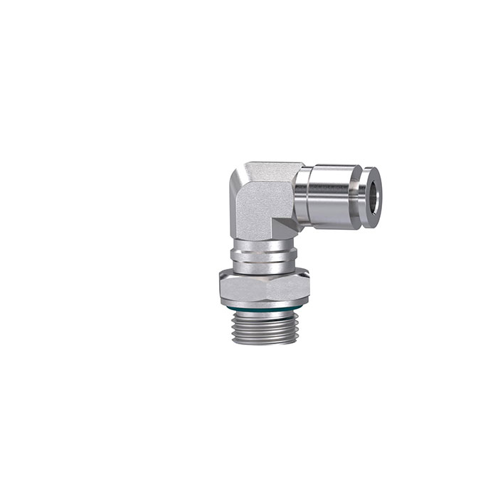 Push-in L-fitting, rotating, G 1/8 o., for hose exterior Ø 8 mm