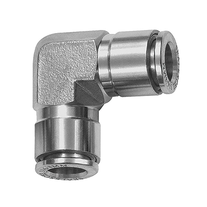 Push-in L-connector, for hose exterior Ø 6, Stainless steel