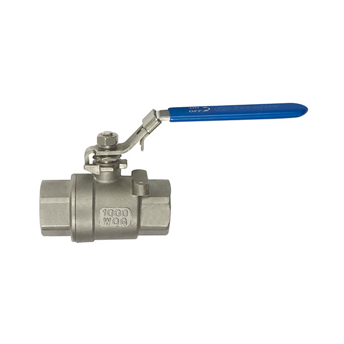 Stainless steel ball valve, length acc. to DIN 3202-M3, G 3/4