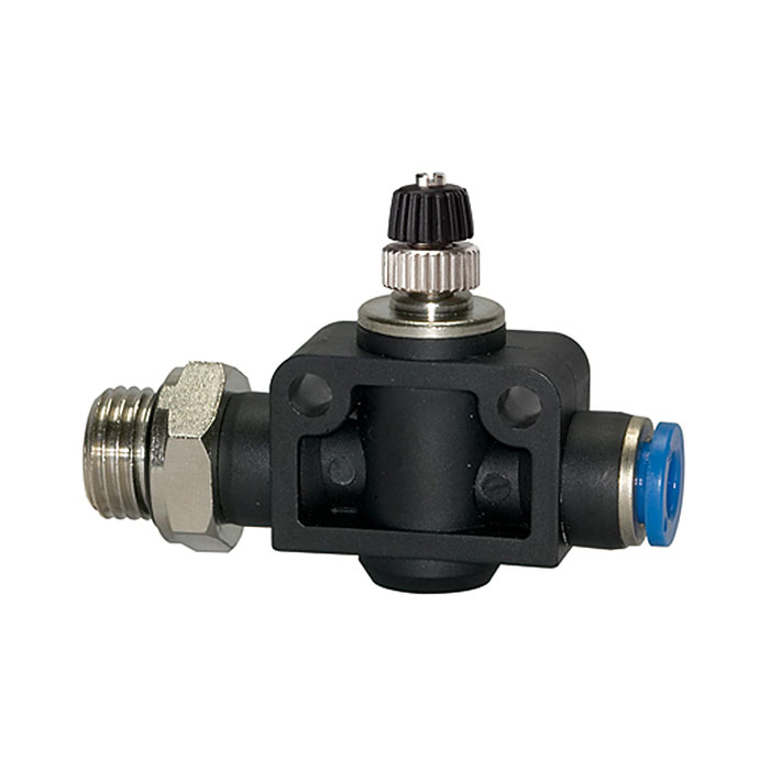 Throttle check valve »Blue Series«, Straight, G 3/8 o.