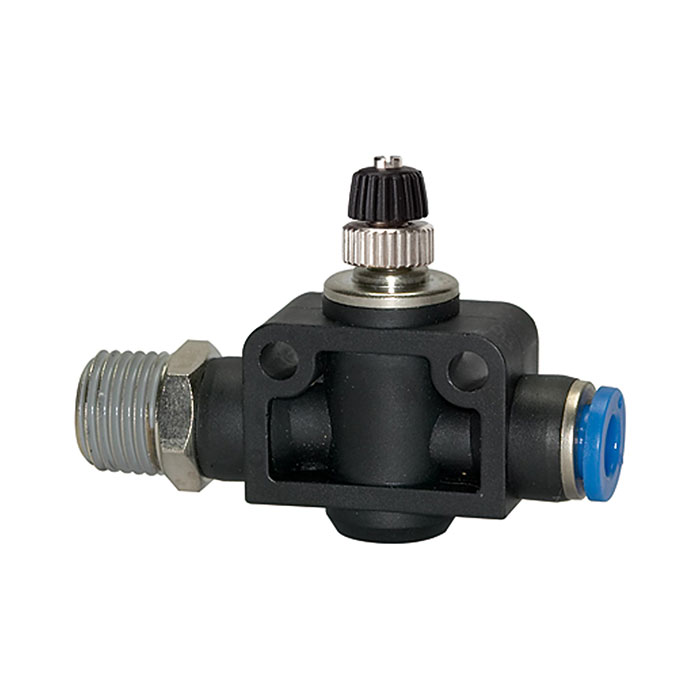 Throttle check valve »Blue Series«, Straight, R 1/8 o.