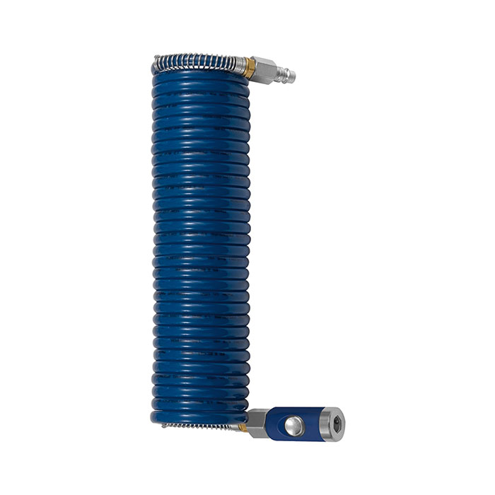 Spiral hose coupling set Safety, Nylon, Hose ø 9.5x7.9, 5.0 m