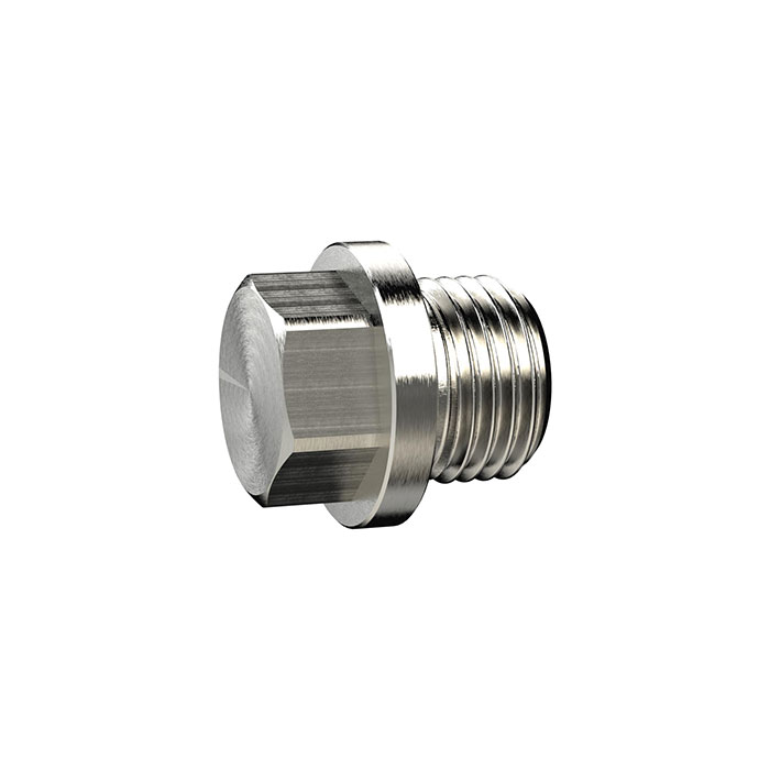 Locking screw, Exterior hexagonal, with collar G 1/4, AF 13