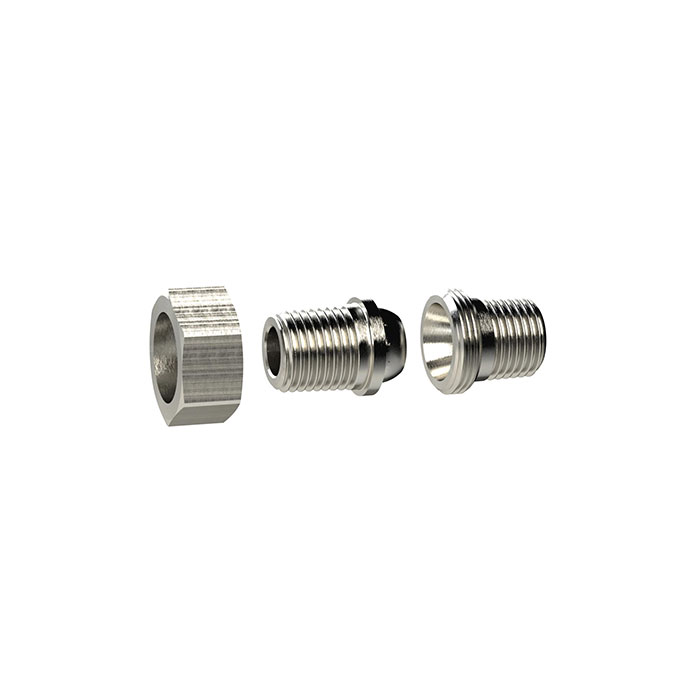 Rem. double threaded nipple, con. sealing, R 1/8 o., R 1/8 o.