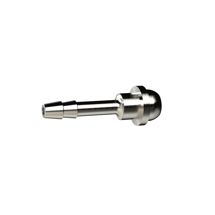 Hose sleeve, ball nipple, for hose I.D. 4, nickel-plated brass