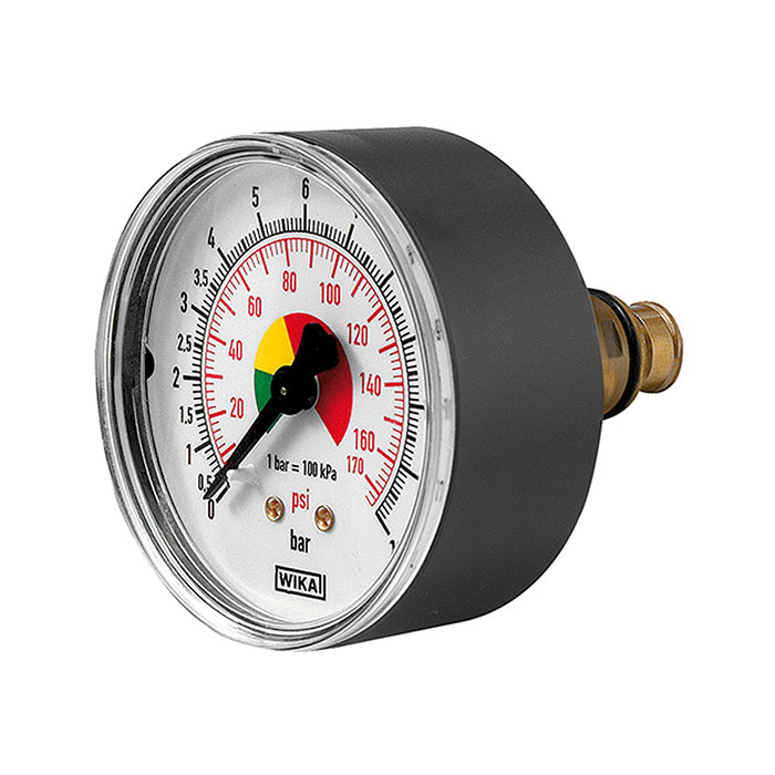 Pressure gauge Ø 80 mm, Uncalibrated, G 1/4, Connection rear