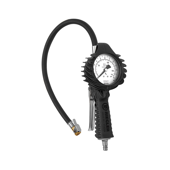 Stand. manual tyre gauge, quick connector, Uncalibrated, 0-12 bar