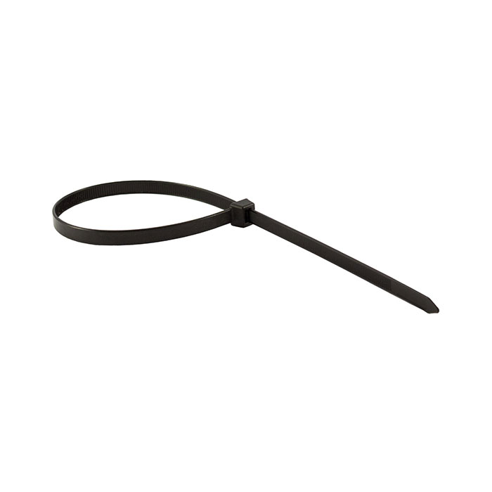 Cable tie, PA 6.6, black, Band: 2.5 x 100mm, PU 100 pcs.