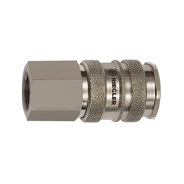 Quick-connect coupl. I.D. 10, Steel/nickel-plated brass, G 3/4 IT