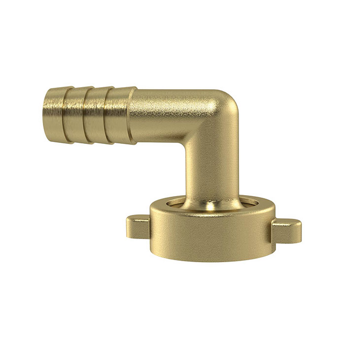 2/3 Elbow tube fitting, G 1/2 x 10, swivel nut, taper seat, Brass