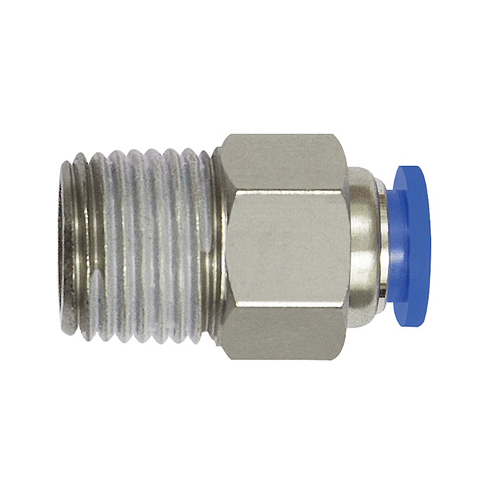 Straight push-in fitting »Blue Series« mini, R 1/8 o., hose Ø 6