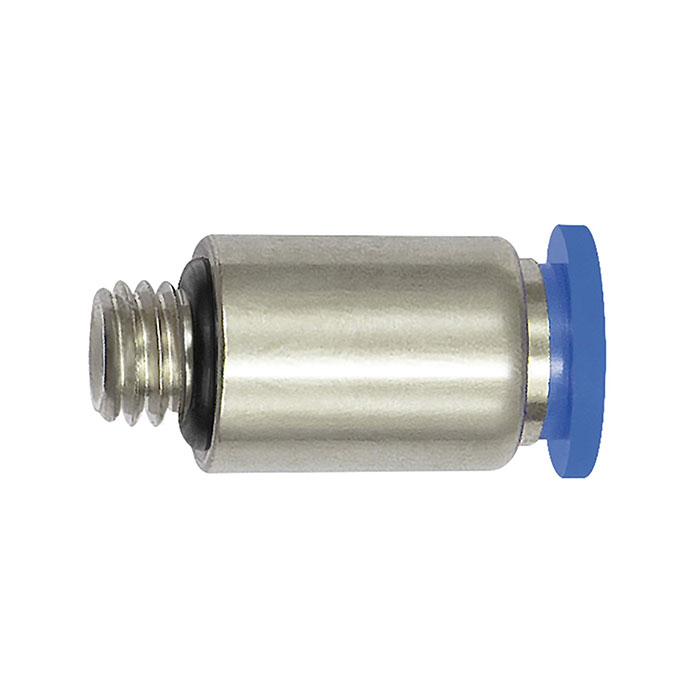 Straight push-in fitting »Blue Series« mini, round, M6