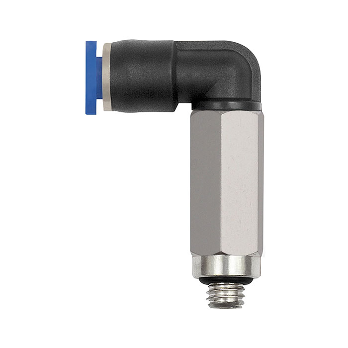 Push-in L-fitting »Blue Series« mini, Long, rotating, G 1/8